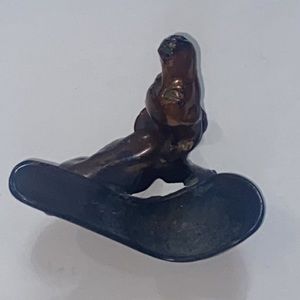 Bronze Pipes Holder Set Tow Pc  Vintage Collection Dogs Bronze